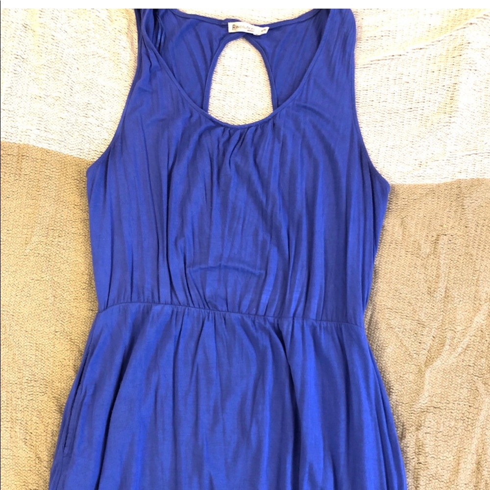 Blue sleeveless dress